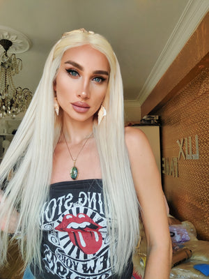 BARBIE PLATİN SARIŞIN DANTEL PERUK ÜNİTESİ