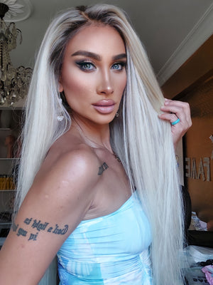 GLAM ROSE BUZ SARIŞIN DANTEL PERUK ÜNİTESİ
