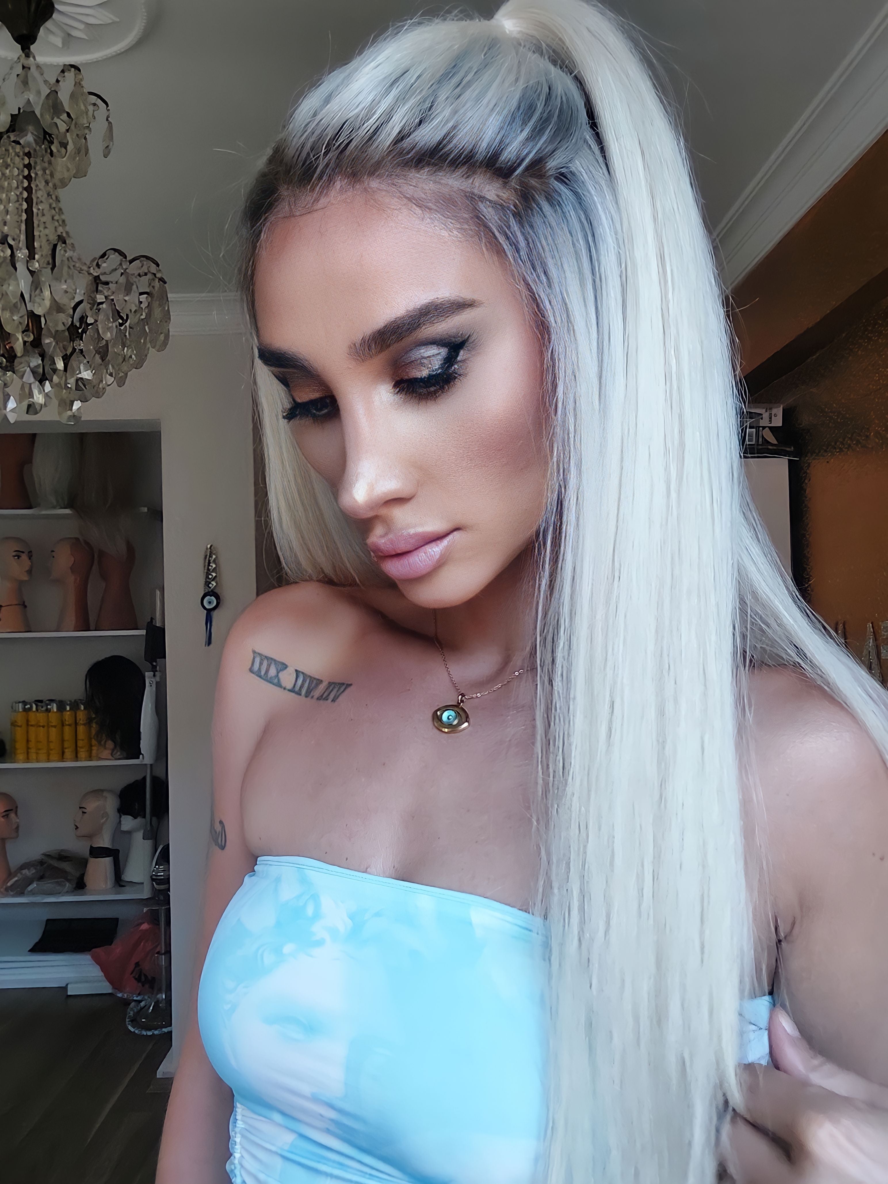 GLAM ROSE BUZ SARIŞIN DANTEL PERUK ÜNİTESİ