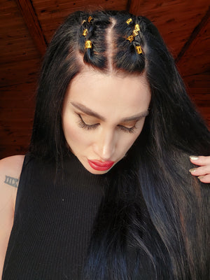 STEFANI NATUREL SİYAH HD  DANTEL PERUK ÜNİTESİ
