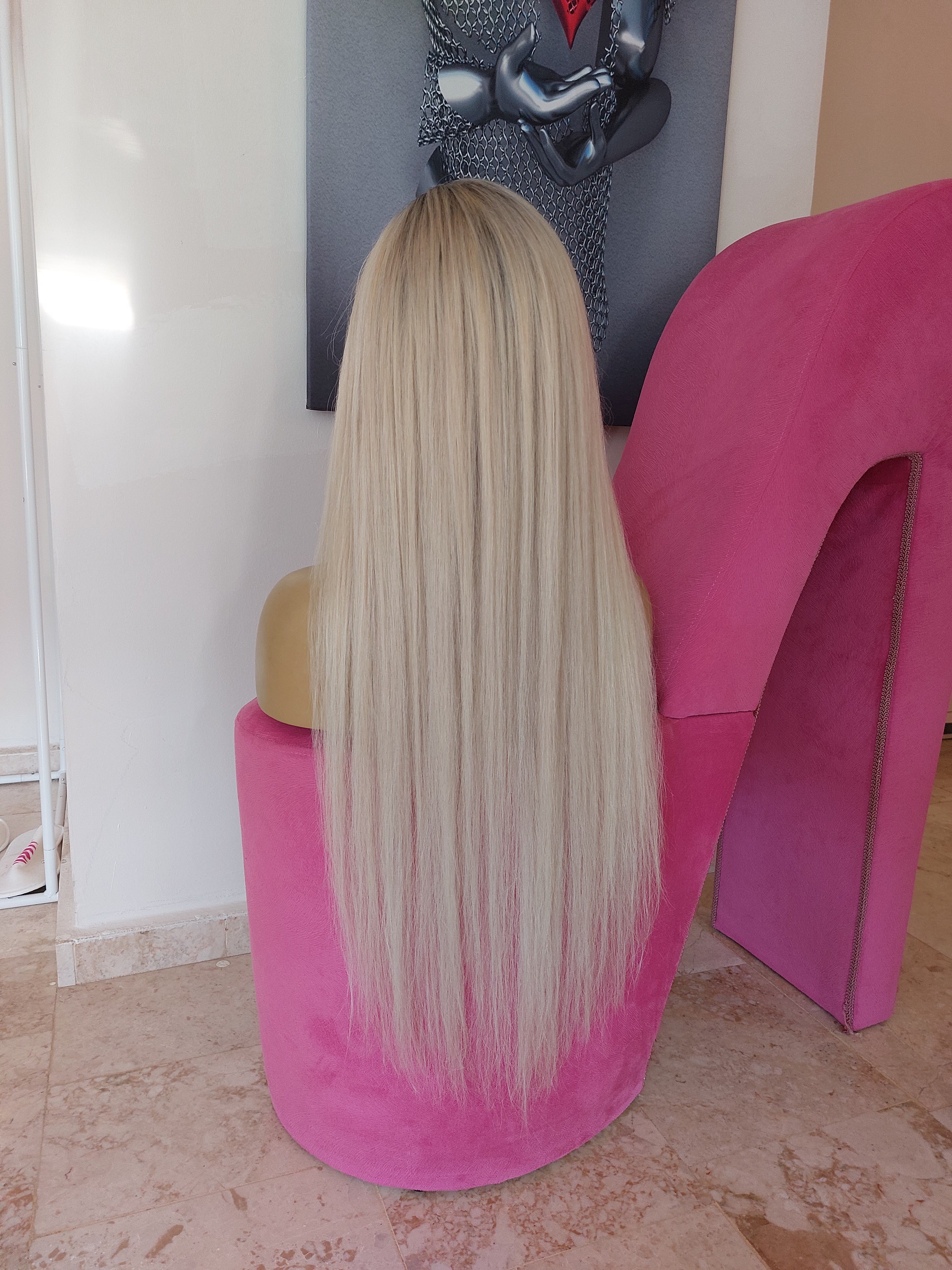 GLAM ROSE BUZ SARIŞIN DANTEL PERUK ÜNİTESİ