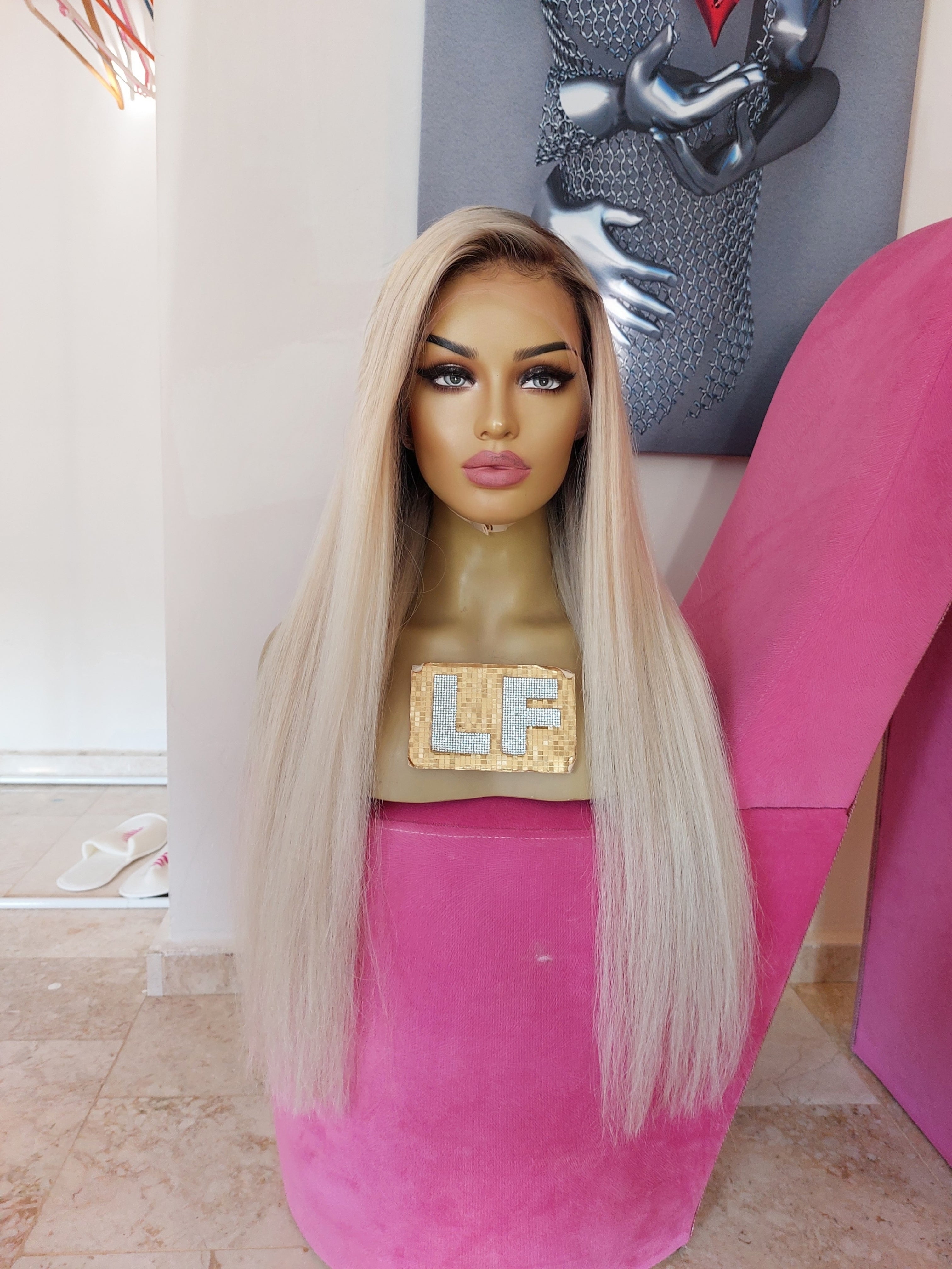 GLAM ROSE BUZ SARIŞIN DANTEL PERUK ÜNİTESİ