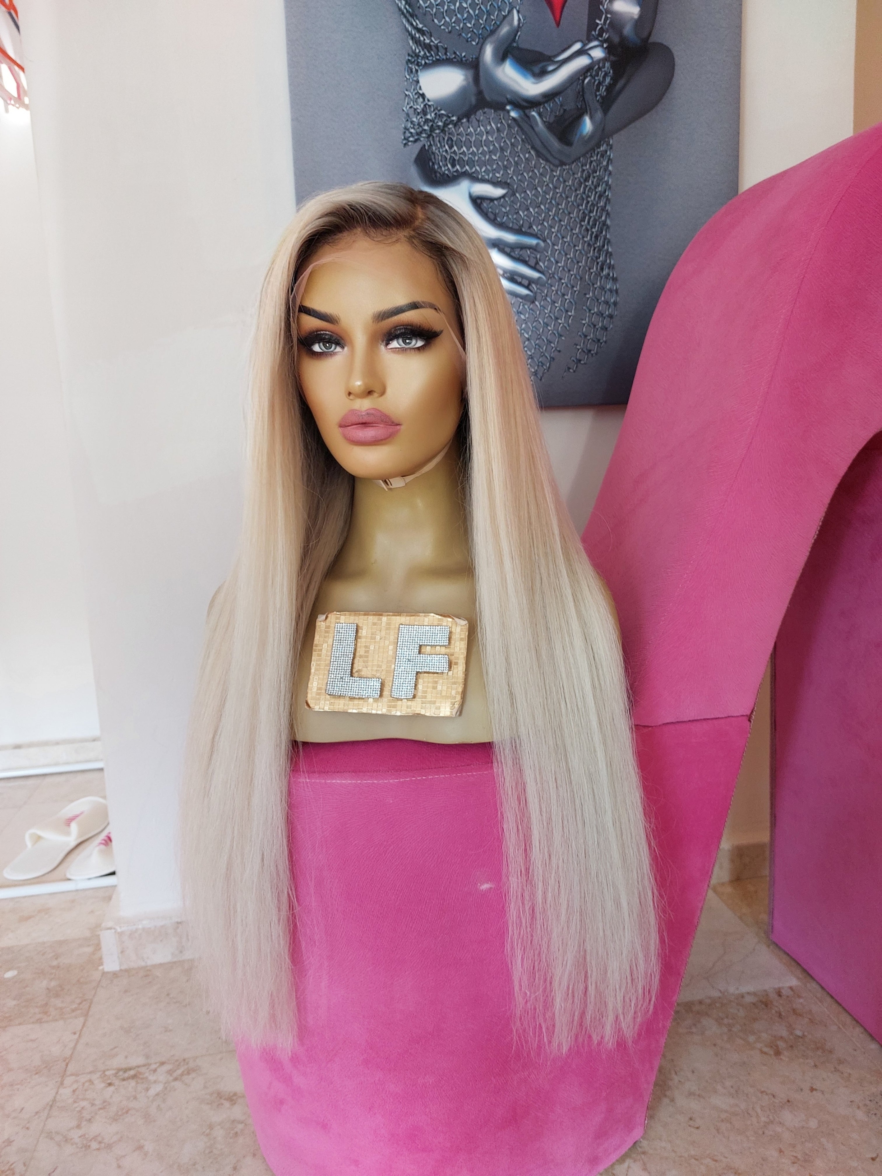 GLAM ROSE BUZ SARIŞIN DANTEL PERUK ÜNİTESİ