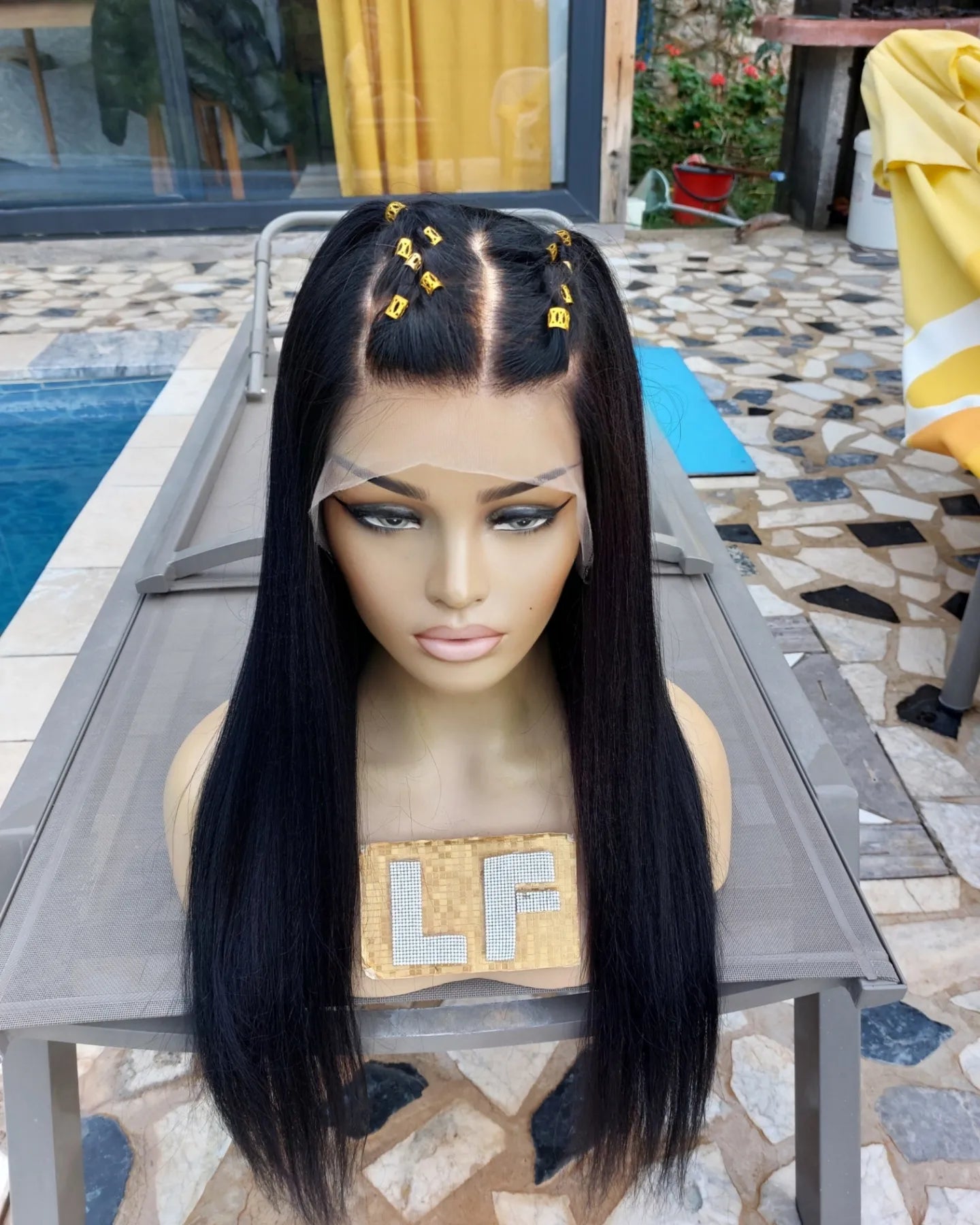 STEFANI NATUREL SİYAH HD  DANTEL PERUK ÜNİTESİ