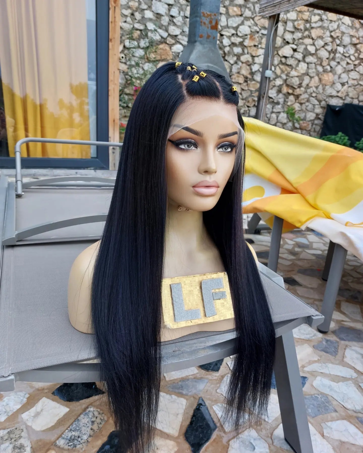 STEFANI NATUREL SİYAH HD  DANTEL PERUK ÜNİTESİ