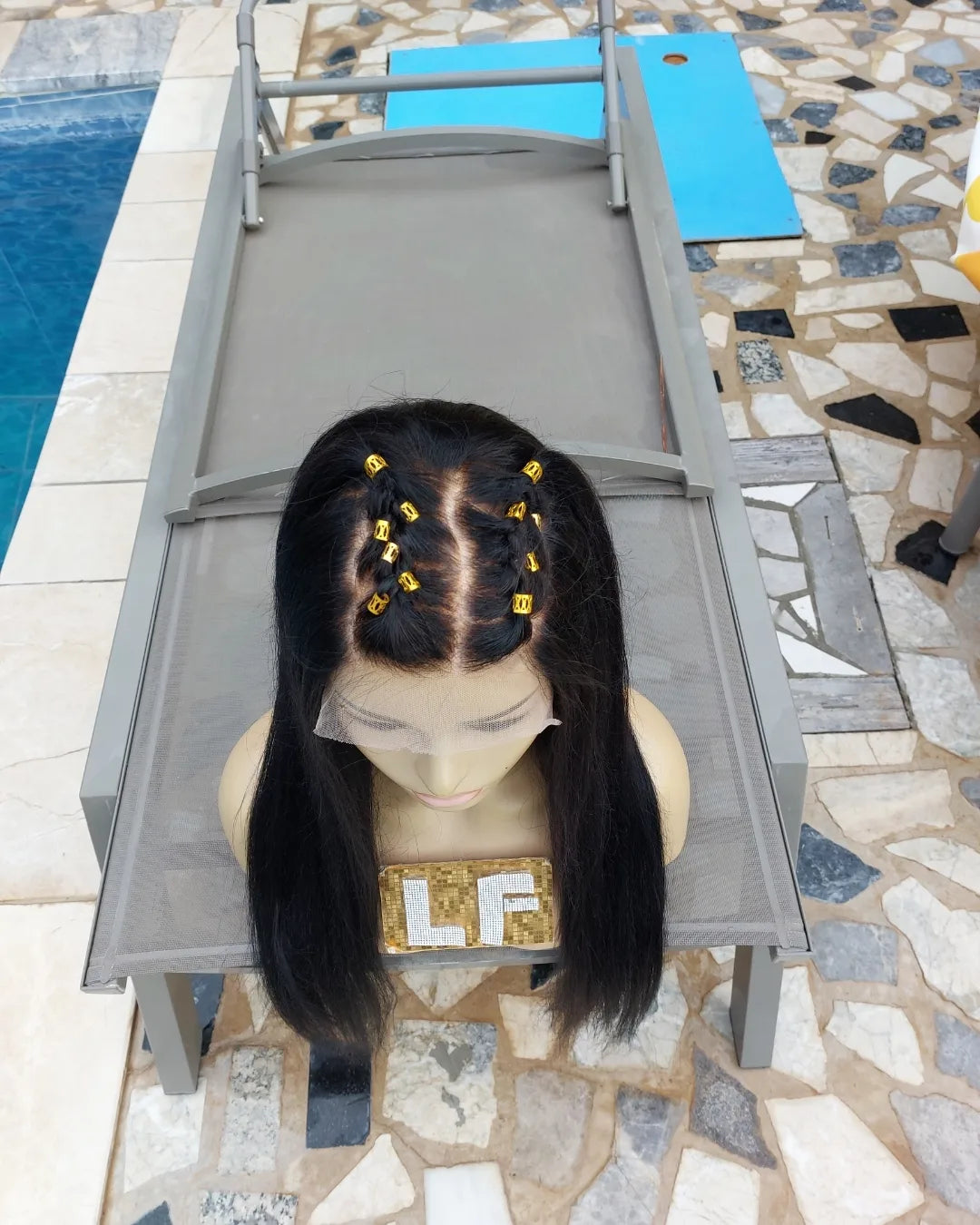 STEFANI NATUREL SİYAH HD  DANTEL PERUK ÜNİTESİ