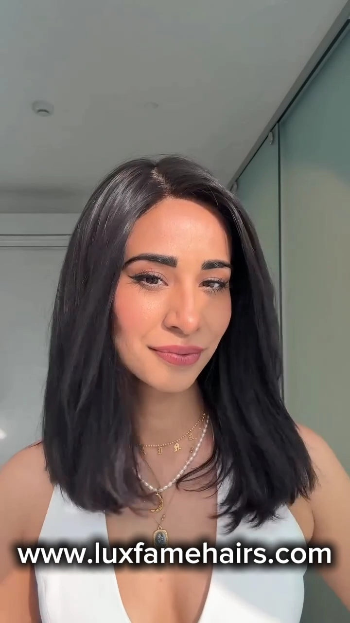 ANABELLA KOYU KAHVE DANTEL PERUK ÜNİTESİ