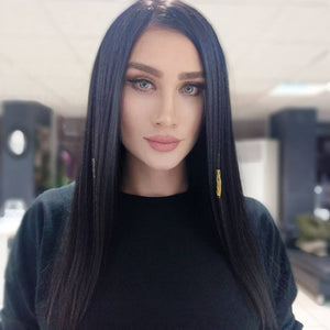 SANDALFON NATUREL RENK DANTEL PERUK ÜNİTESİ