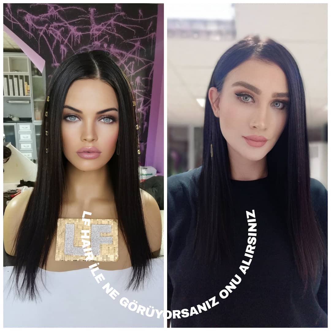 SANDALFON NATUREL RENK DANTEL PERUK ÜNİTESİ