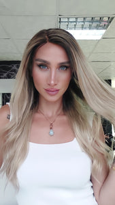 ILYA SARIŞIN RÖFLELİ DANTEL PERUK ÜNİTESİ