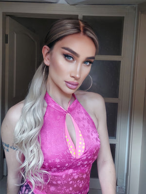 REBECCA PLATİN SARIŞIN OMBRELİ DANTEL PERUK ÜNİTESİ