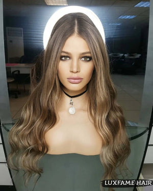 VANESSA KAHVERENGİ IŞILTILI DANTEL PERUK ÜNİTESİ