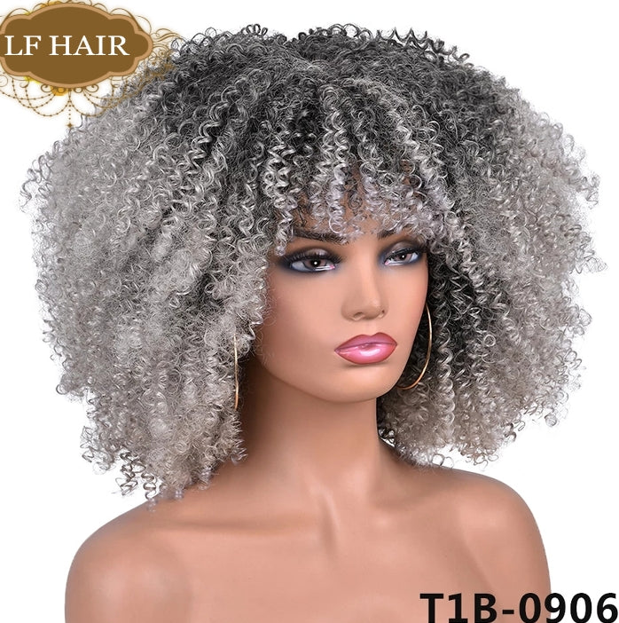 JONRENAU AFRO KAKÜLLÜ FİBER SENTETİK PERUK