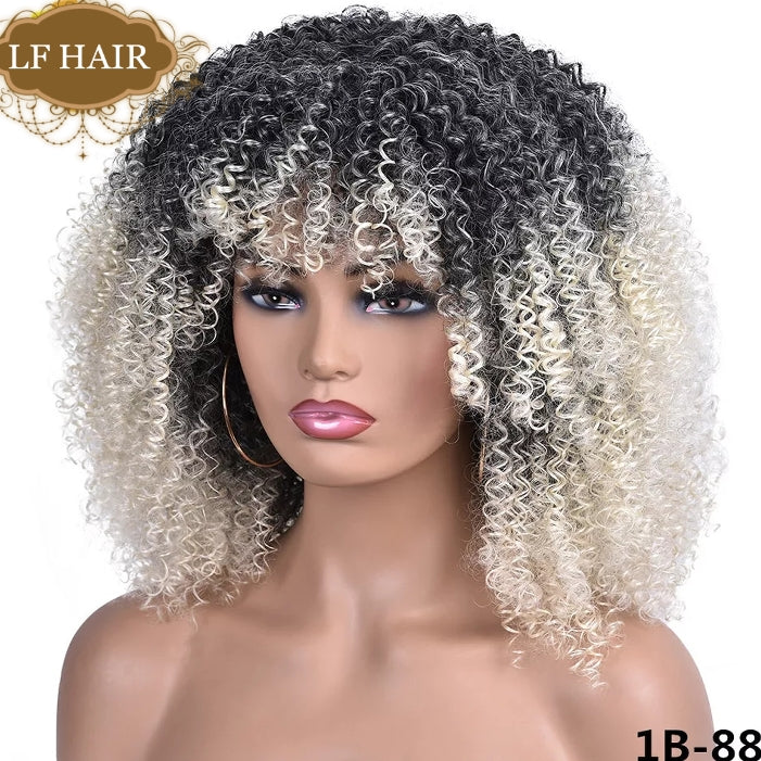JONRENAU AFRO KAKÜLLÜ FİBER SENTETİK PERUK