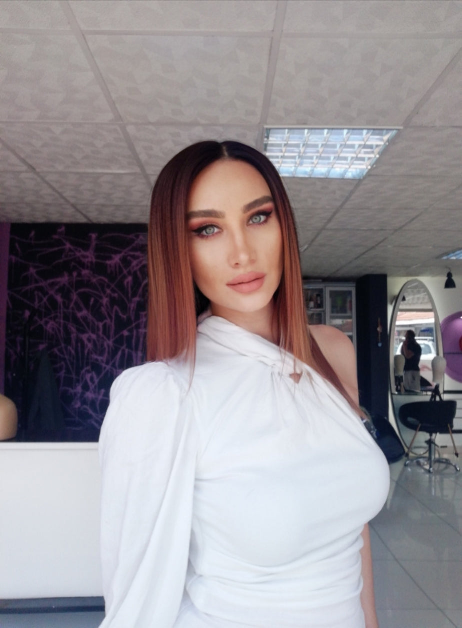 ALESANDRA KAHVERENGİ OMBRELİ DANTEL PERUK ÜNİTESİ