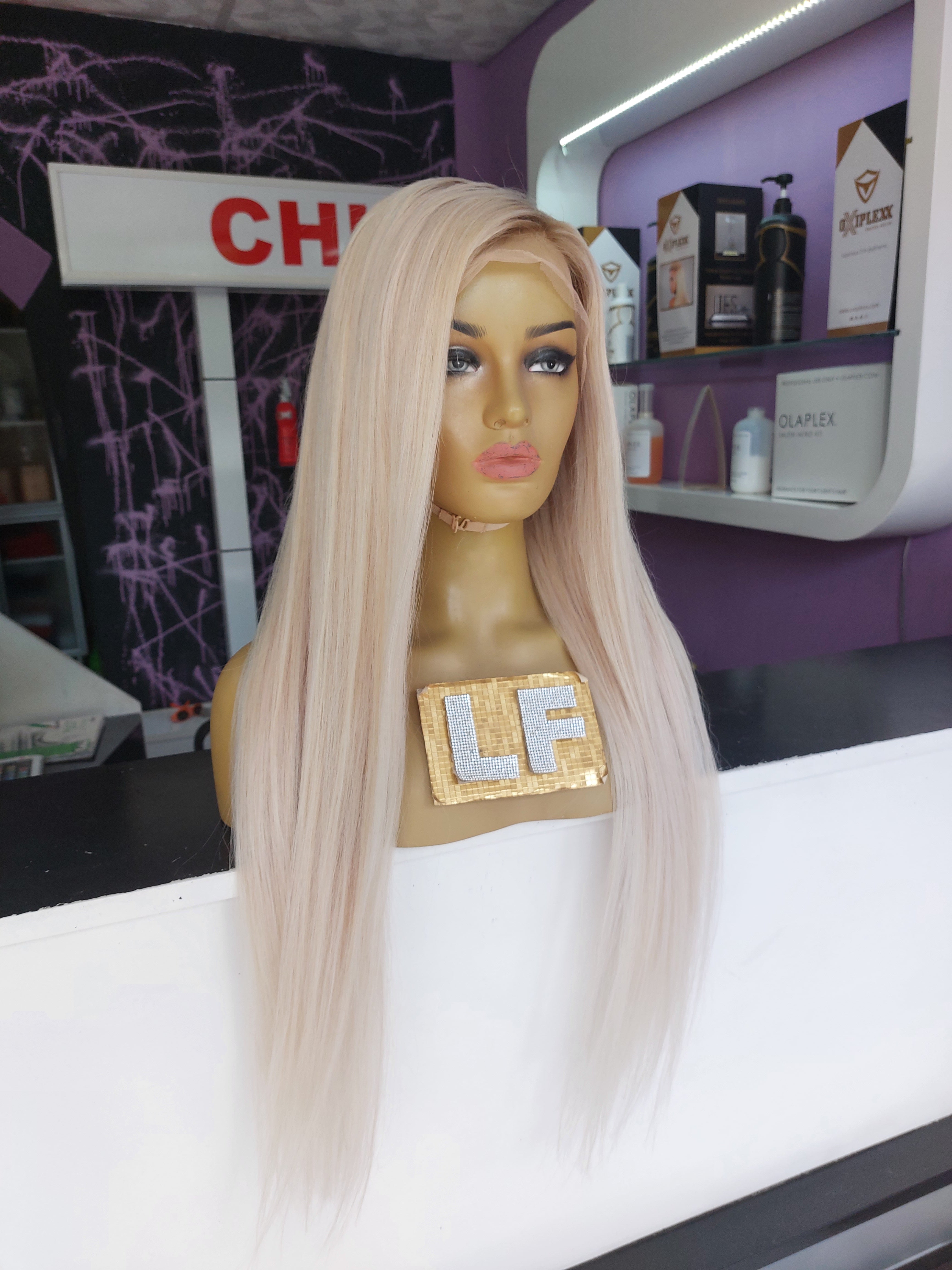 GLAM ROSE BUZ SARIŞIN DİP RÖFLELİ DANTEL PERUK ÜNİTESİ