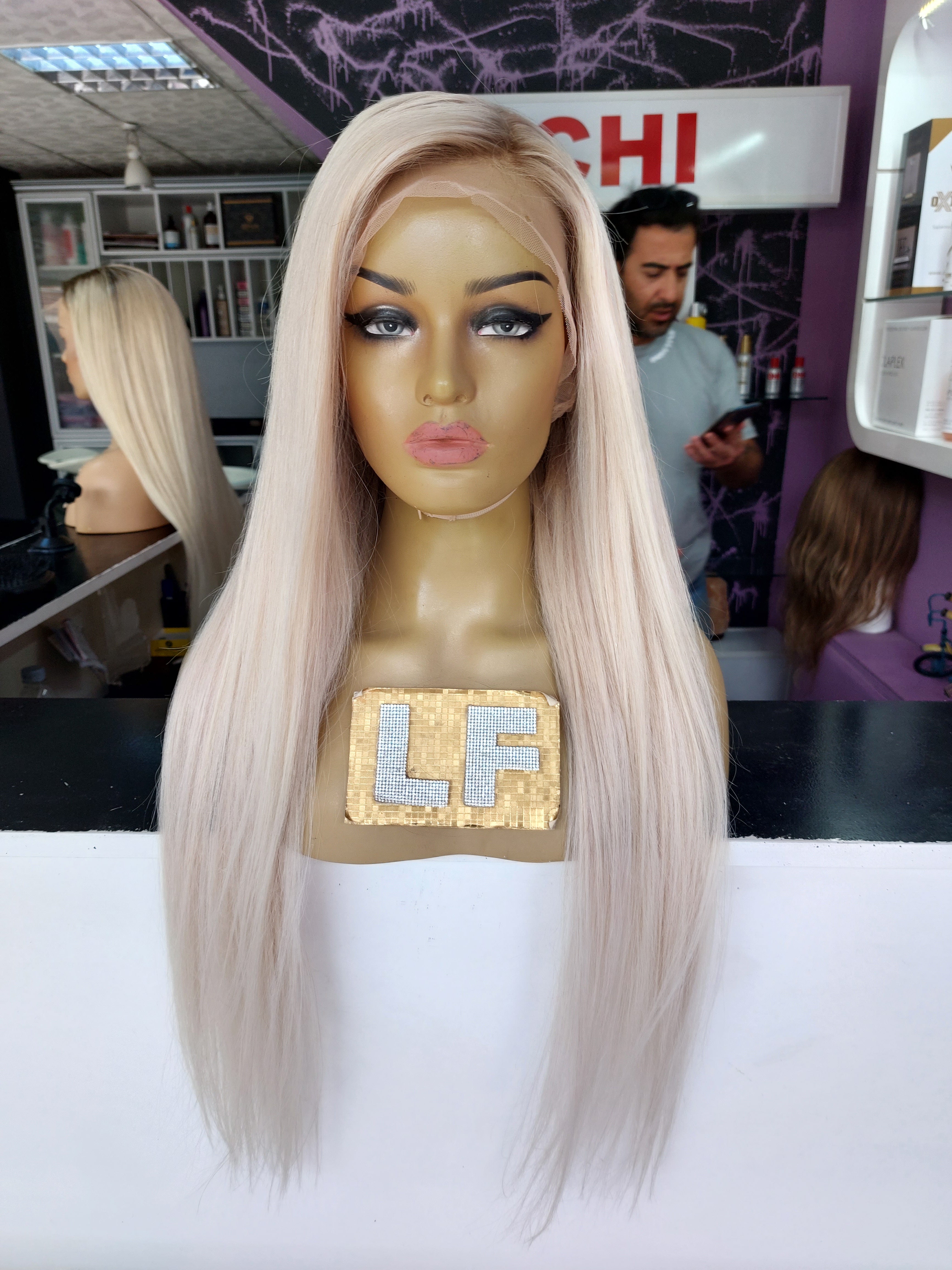 GLAM ROSE BUZ SARIŞIN DİP RÖFLELİ DANTEL PERUK ÜNİTESİ