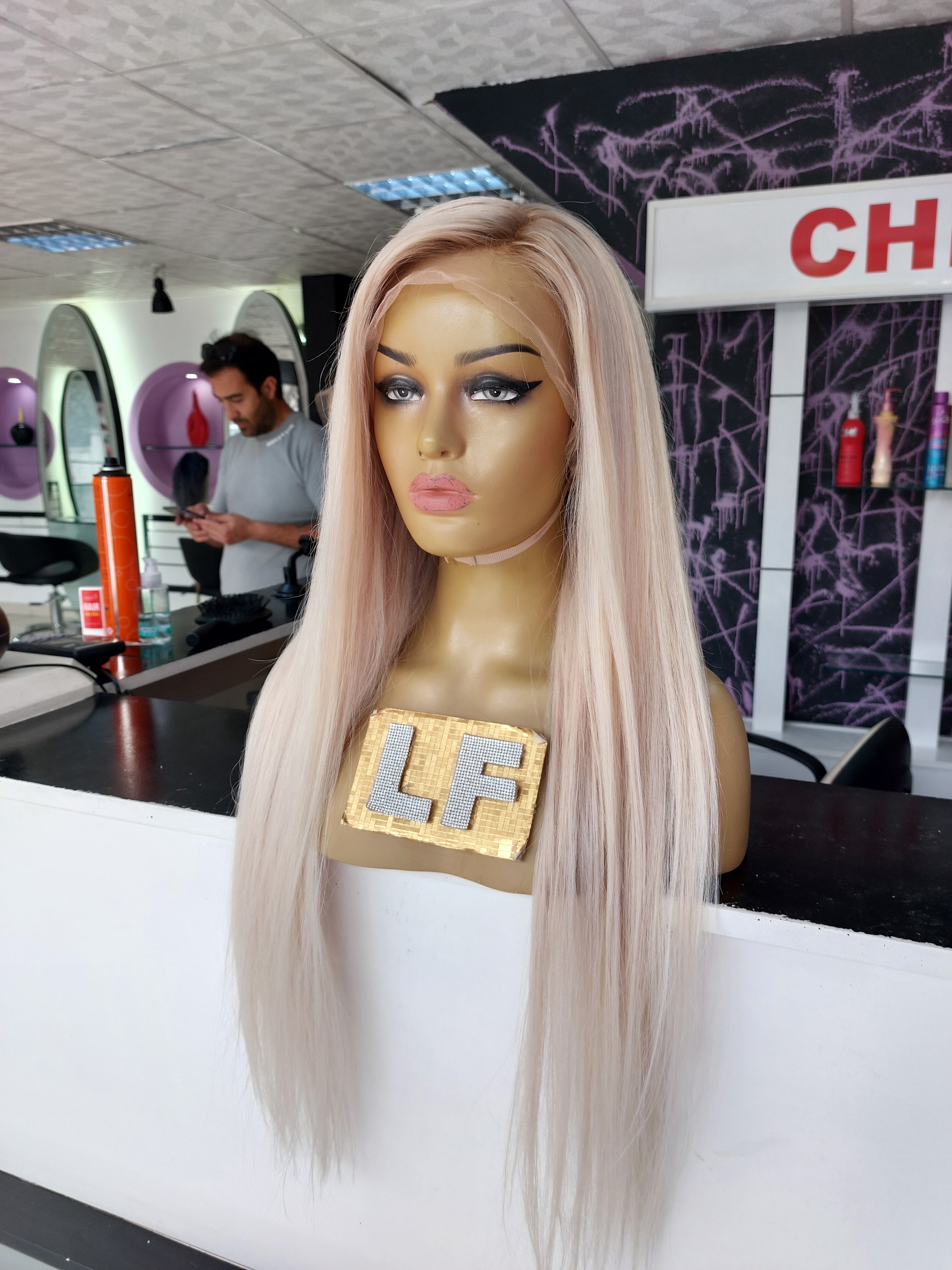 GLAM ROSE BUZ SARIŞIN DİP RÖFLELİ DANTEL PERUK ÜNİTESİ