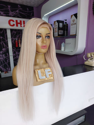 GLAM ROSE BUZ SARIŞIN DİP RÖFLELİ DANTEL PERUK ÜNİTESİ