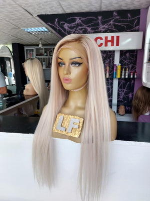 GLAM ROSE BUZ SARIŞIN DİP RÖFLELİ DANTEL PERUK ÜNİTESİ