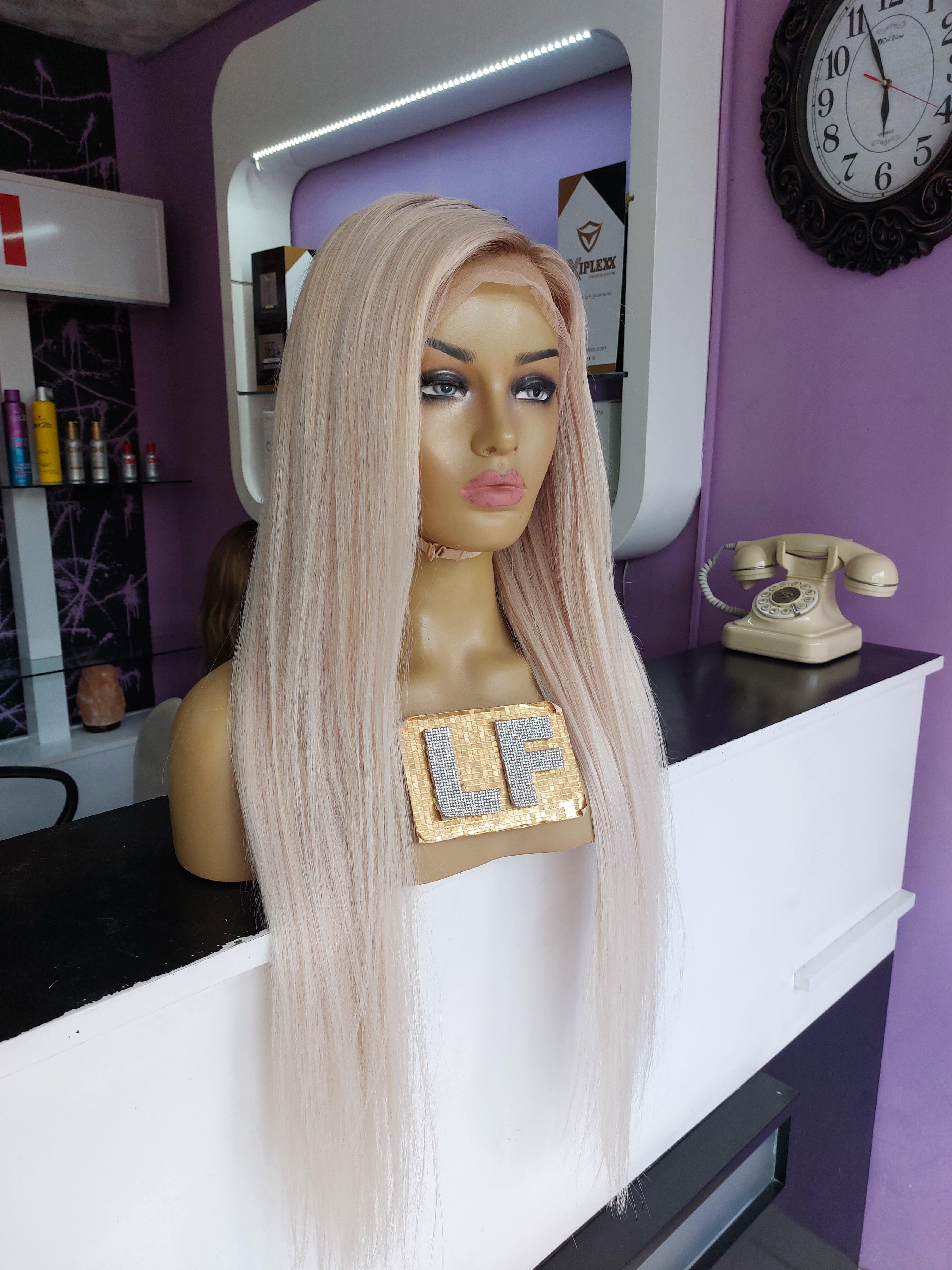GLAM ROSE BUZ SARIŞIN DİP RÖFLELİ DANTEL PERUK ÜNİTESİ