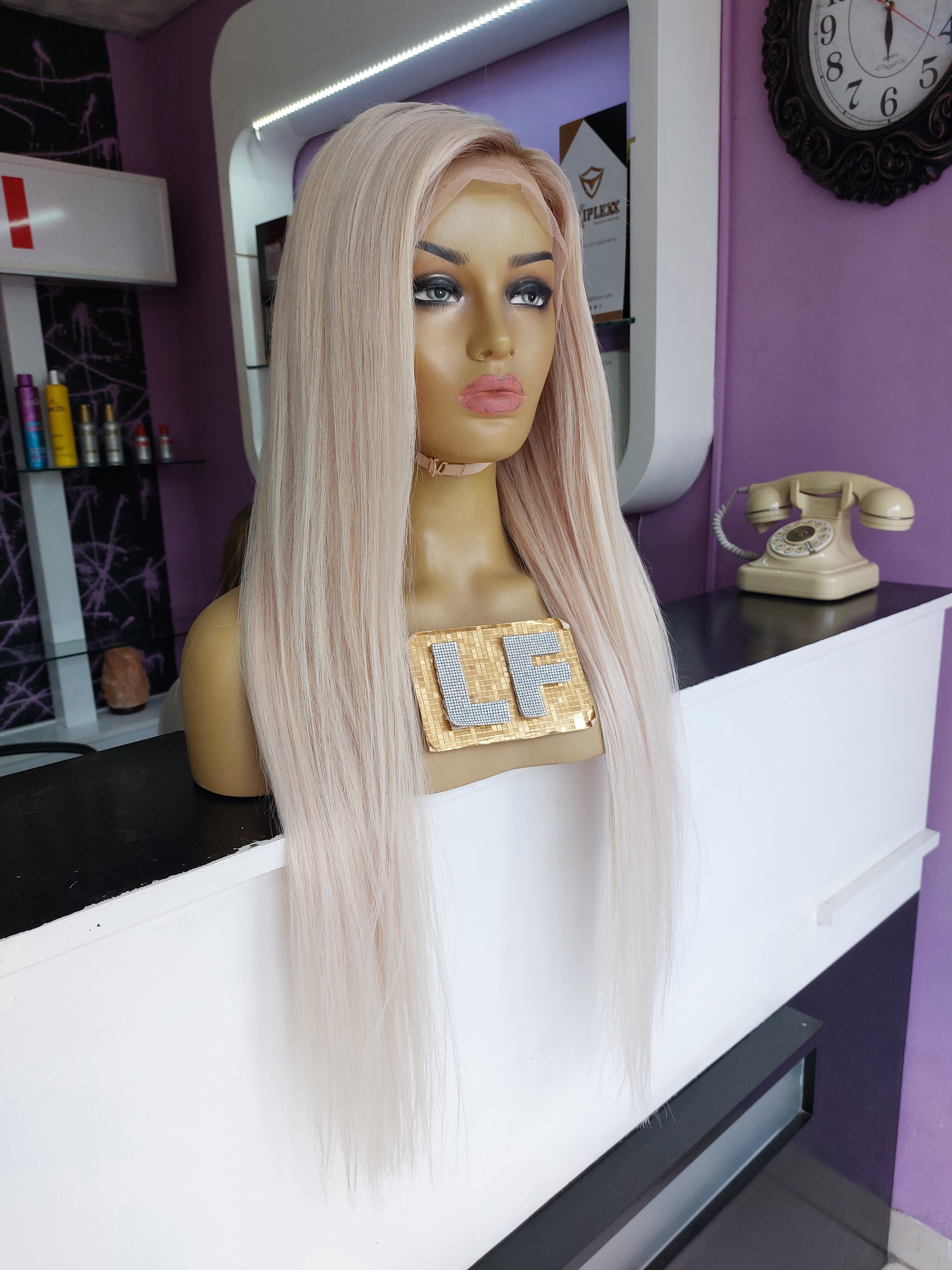 GLAM ROSE BUZ SARIŞIN DİP RÖFLELİ DANTEL PERUK ÜNİTESİ