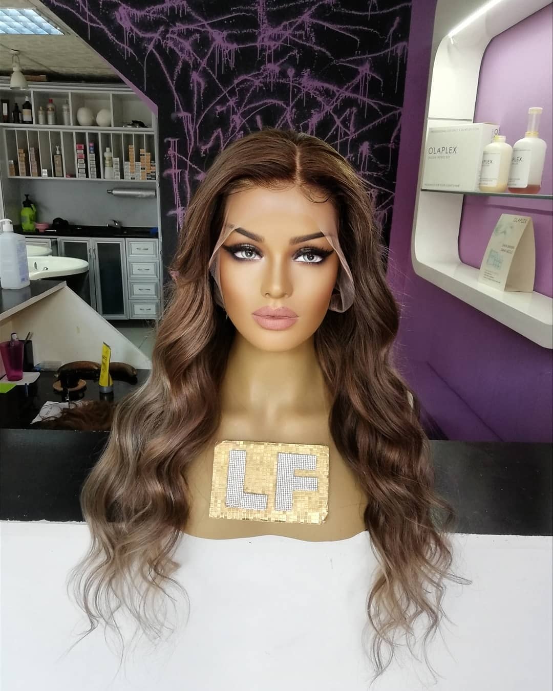 VANESSA KAHVERENGİ KUMRAL IŞILTILI DANTEL PERUK ÜNİTESİ