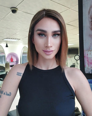 SIDNEY BOB STİL KUMRAL OMBRELİ DANTEL PERUK ÜNİTESİ