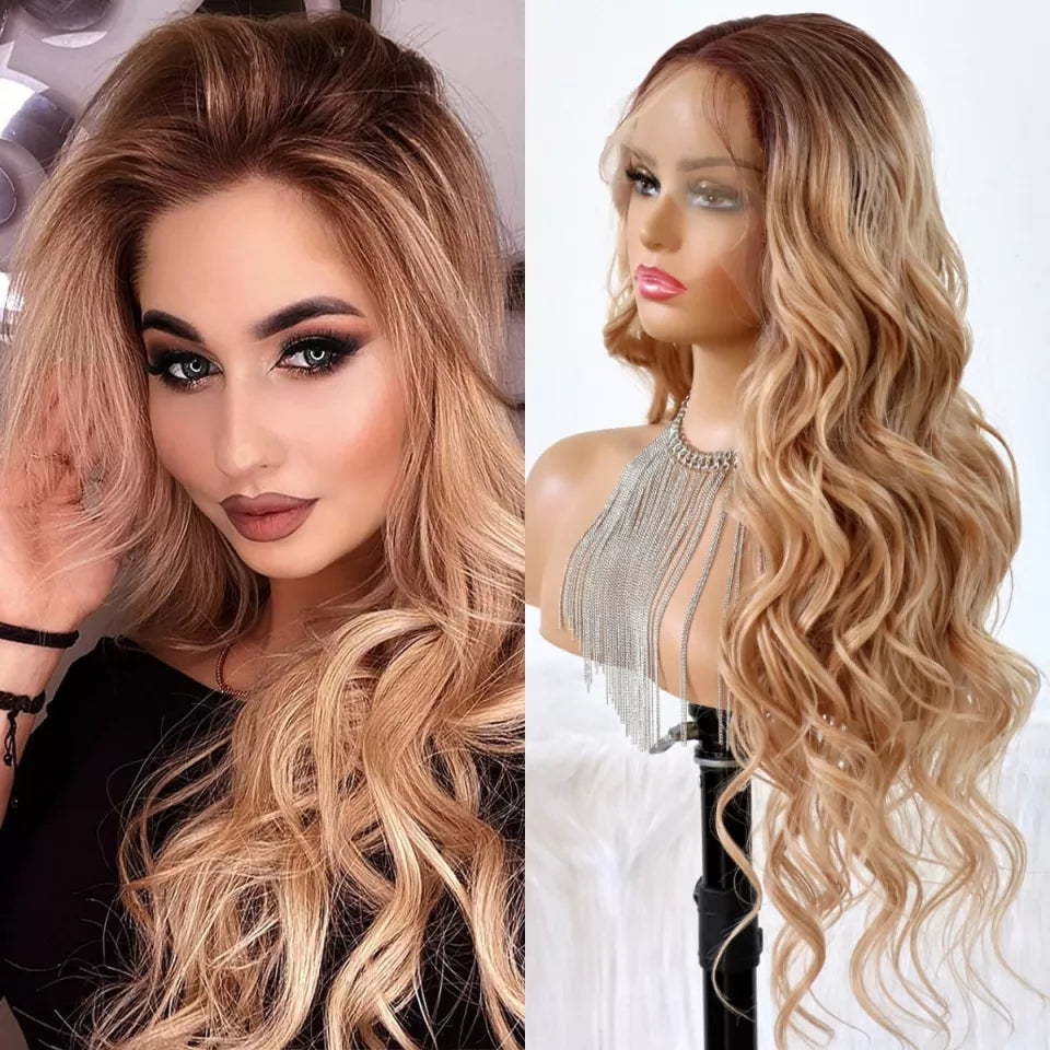 RONNY ROSE GOLD SARIŞIN PROTEİN FİBER DANTEL PERUK ÜNİTESİ