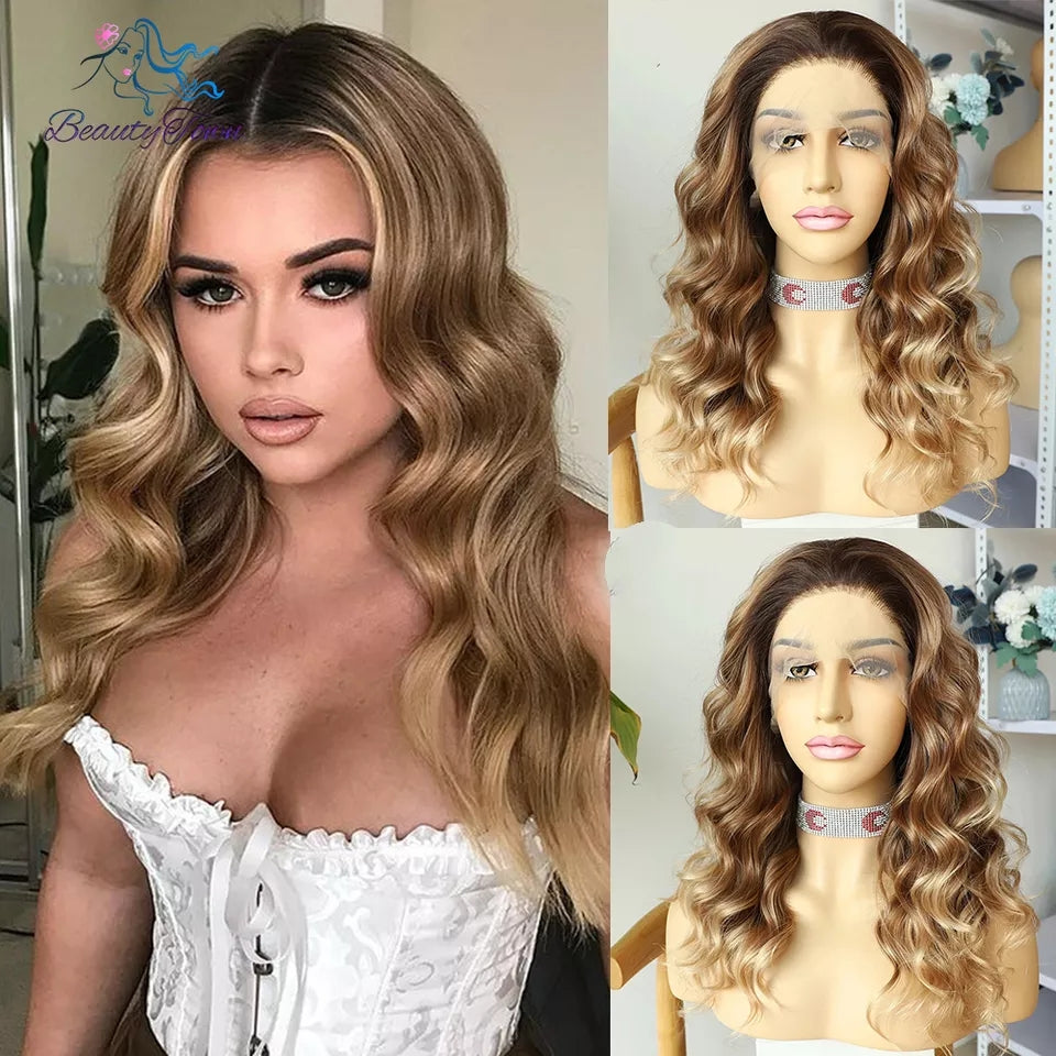 CANDY KUMRAL SARIŞIN OMBRELİ DALGALI  PROTEİN FİBER SENTETİK DANTEL PERUK
