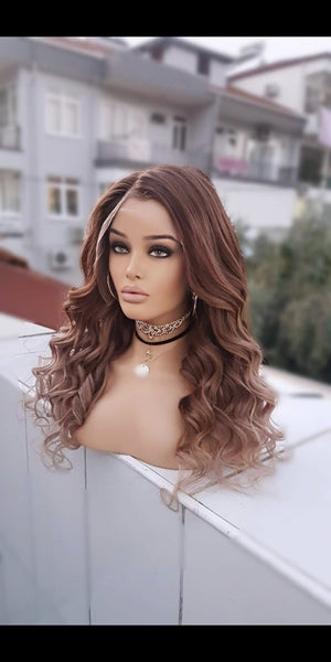 ANDREA KAHVERENGİ OMBRELİ DANTEL PERUK ÜNİTESİ