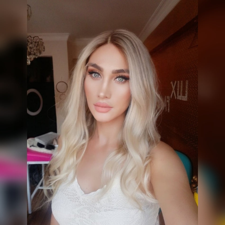 MARILYN KUMRAL DİPLİ SARIŞIN DANTEL PERUK ÜNİTESİ