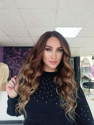 VANESSA KAHVERENGİ IŞILTILI DANTEL PERUK ÜNİTESİ