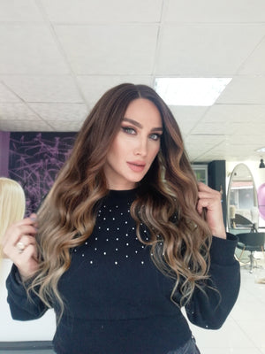 VANESSA KAHVERENGİ IŞILTILI DANTEL PERUK ÜNİTESİ