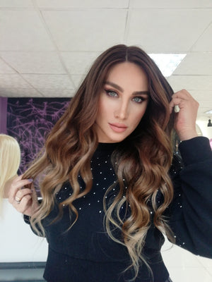 VANESSA KAHVERENGİ IŞILTILI DANTEL PERUK ÜNİTESİ