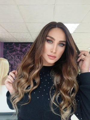 VANESSA KAHVERENGİ IŞILTILI DANTEL PERUK ÜNİTESİ