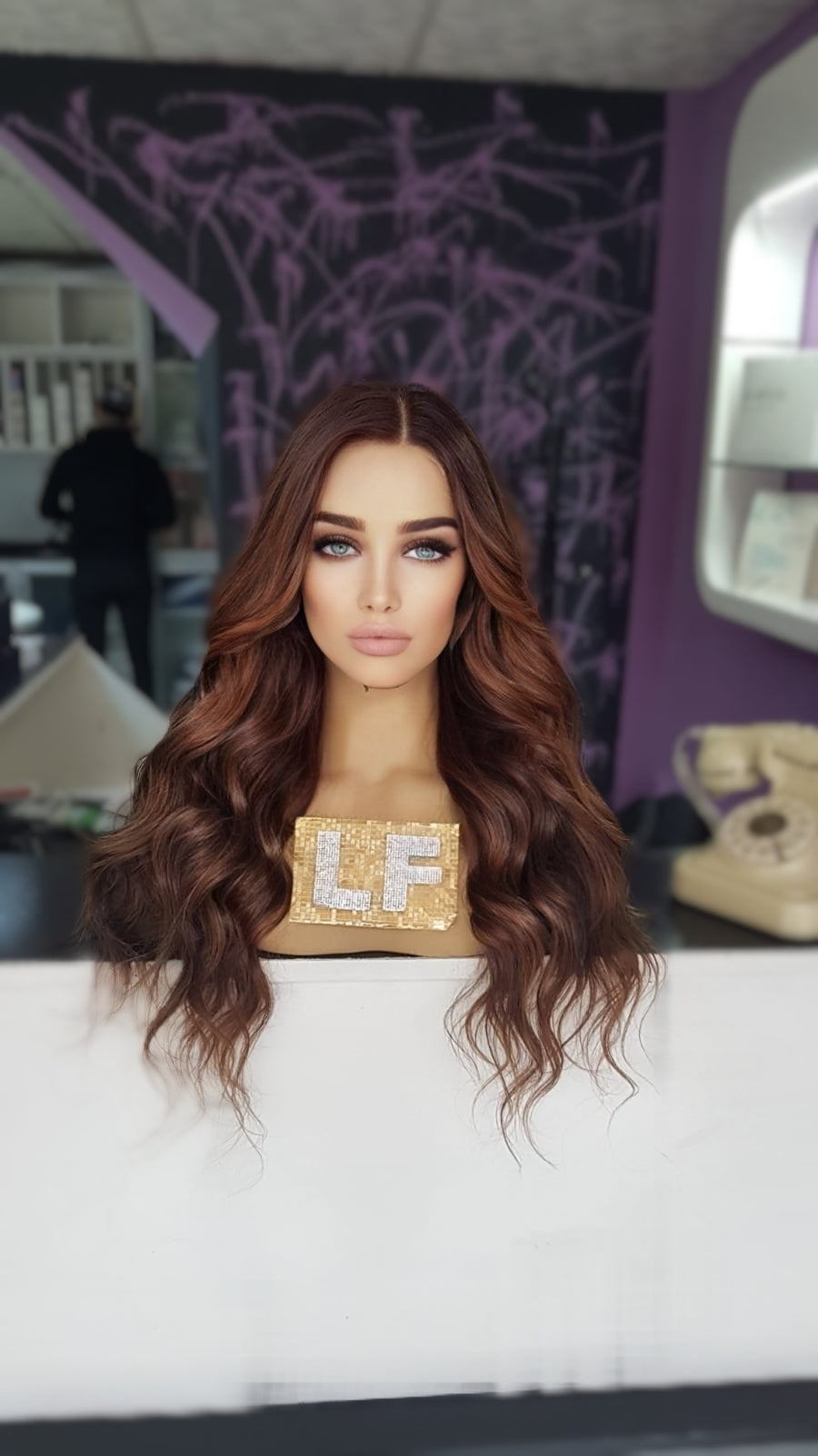 ROMINA KAHVERENGİ IŞILTILI DANTEL PERUK ÜNİTESİ