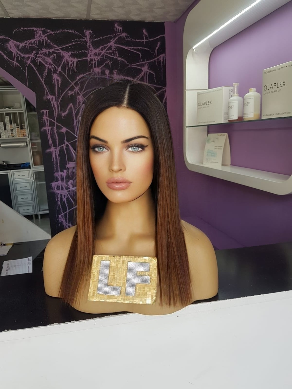 ALESANDRA KAHVERENGİ OMBRELİ DANTEL PERUK ÜNİTESİ