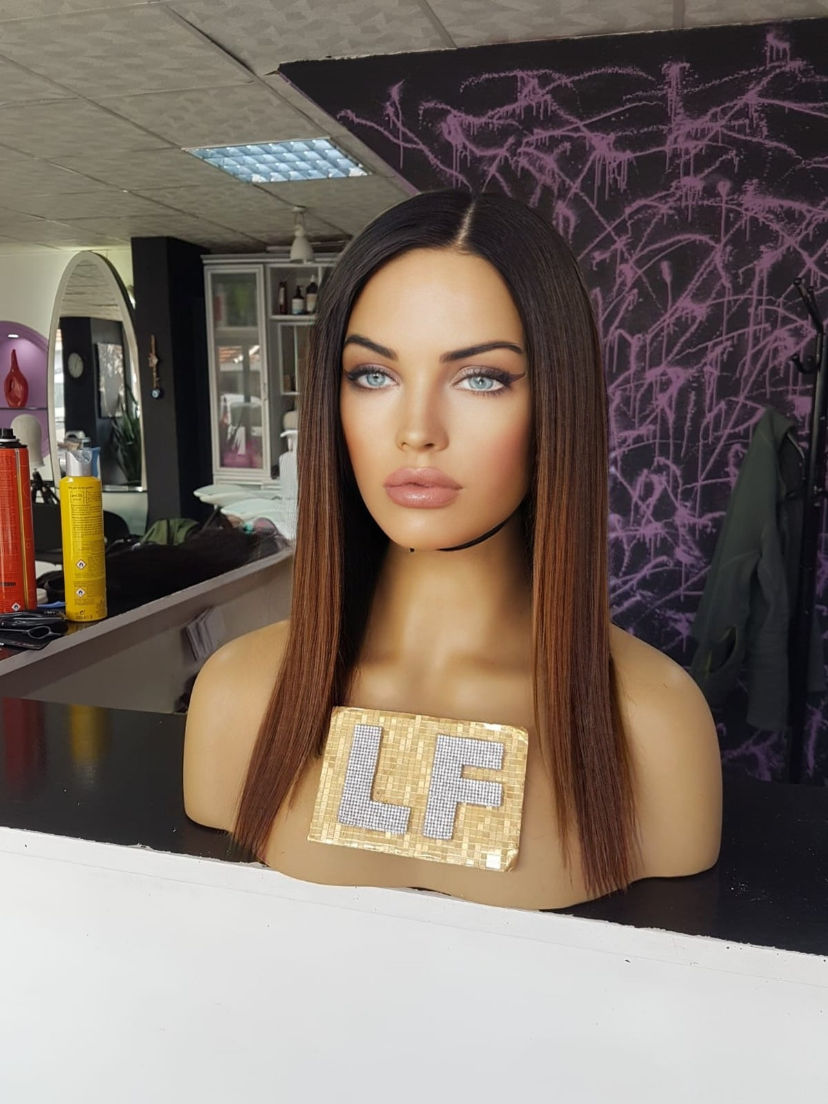 ALESANDRA KAHVERENGİ OMBRELİ DANTEL PERUK ÜNİTESİ