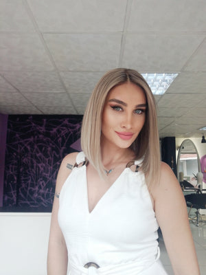 VALENTIA SARIŞIN BOB RÖFLELİ DANTEL PERUK ÜNİTESİ
