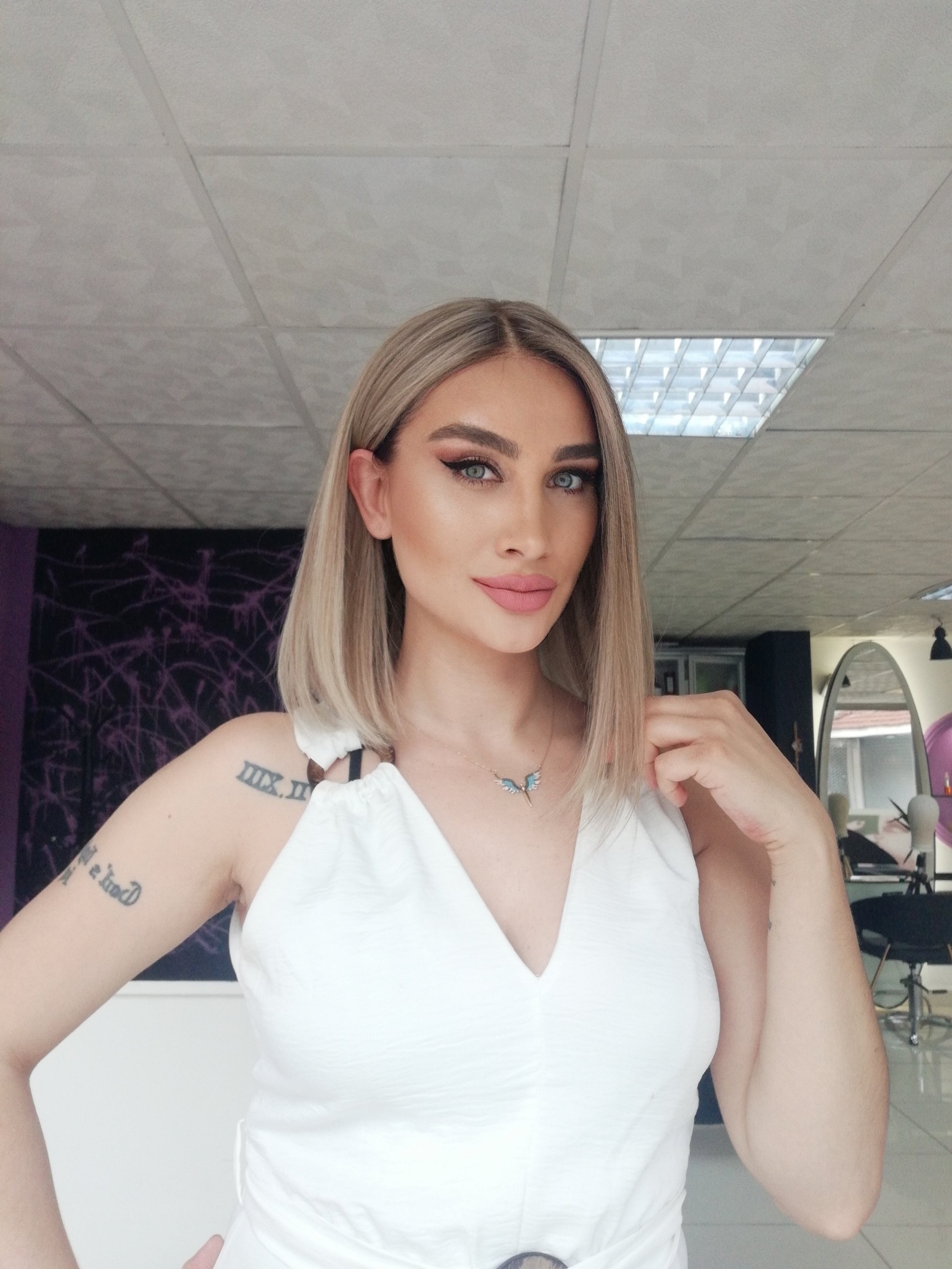 VALENTIA SARIŞIN BOB RÖFLELİ DANTEL PERUK ÜNİTESİ
