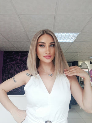 VALENTIA SARIŞIN BOB RÖFLELİ DANTEL PERUK ÜNİTESİ