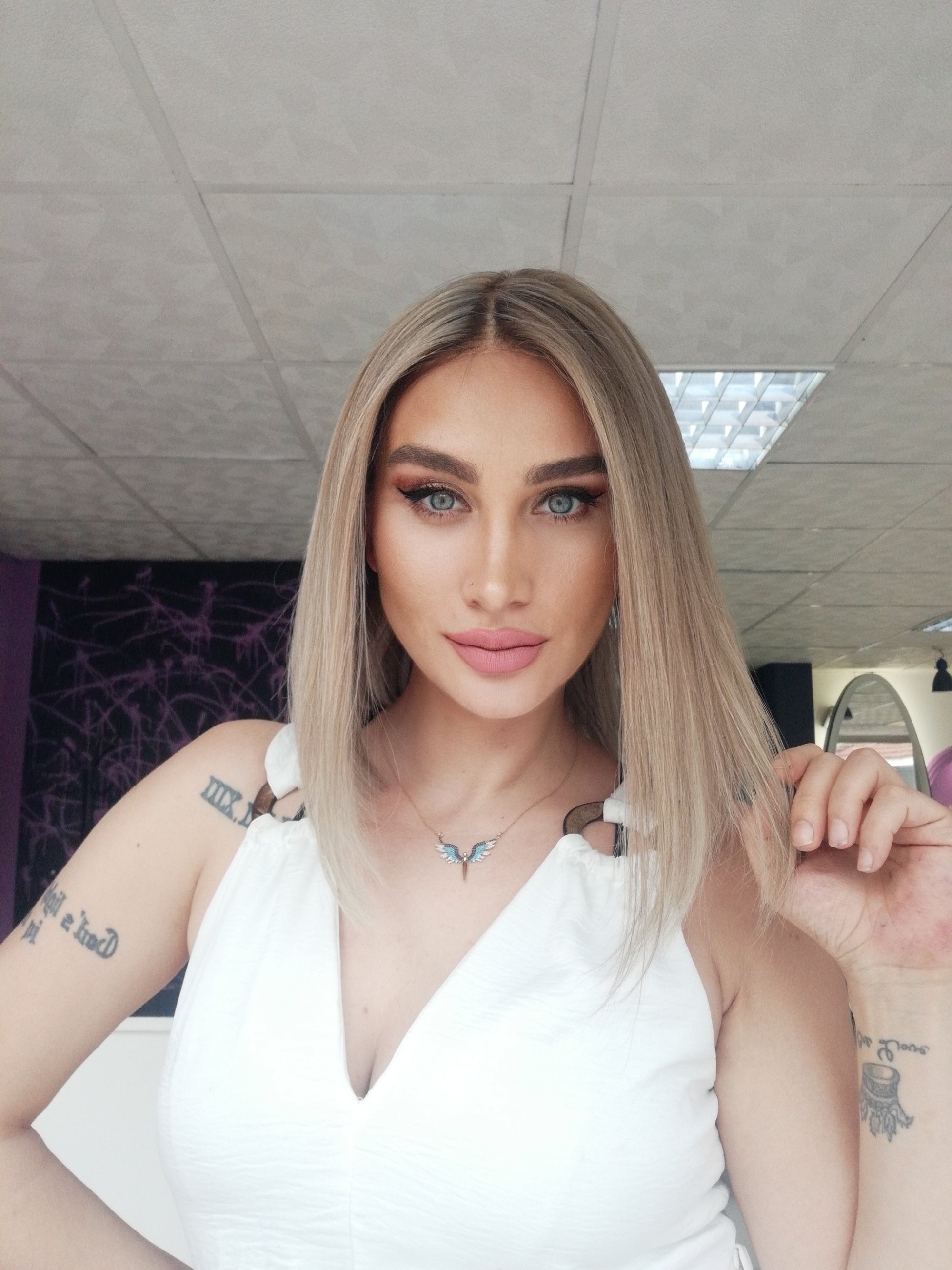 VALENTIA SARIŞIN BOB RÖFLELİ DANTEL PERUK ÜNİTESİ