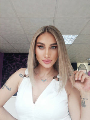 VALENTIA SARIŞIN BOB RÖFLELİ DANTEL PERUK ÜNİTESİ