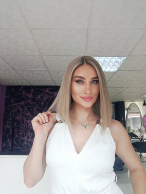 VALENTIA SARIŞIN BOB RÖFLELİ DANTEL PERUK ÜNİTESİ