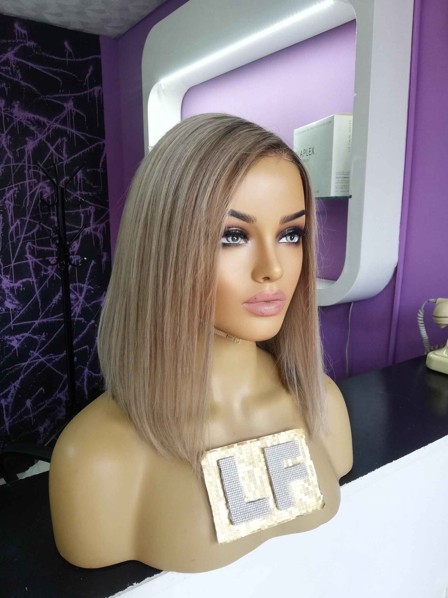 VALENTIA SARIŞIN BOB RÖFLELİ DANTEL PERUK ÜNİTESİ