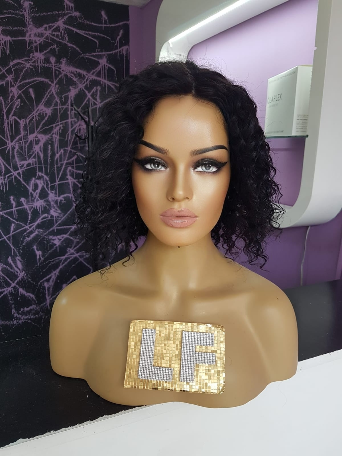 NINNA AFRO DALGALI BOB NATUREL RENK DANTEL PERUK ÜNİTESİ