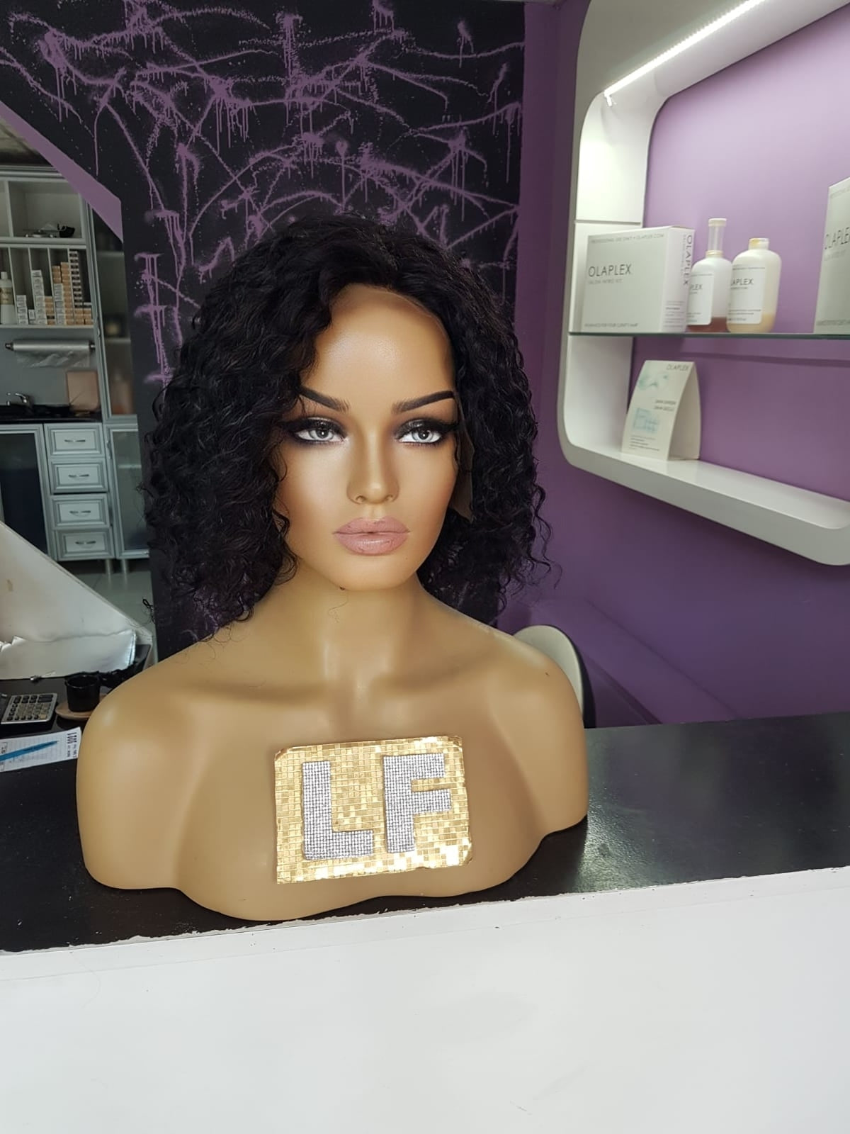 NINNA AFRO DALGALI BOB NATUREL RENK DANTEL PERUK ÜNİTESİ