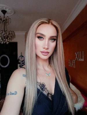 ABIGAIL SARIŞIN RÖFLELİ DANTEL PERUK ÜNİTESİ