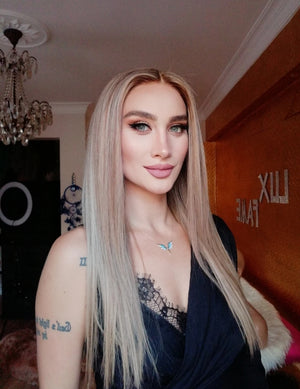 ABIGAIL SARIŞIN RÖFLELİ DANTEL PERUK ÜNİTESİ